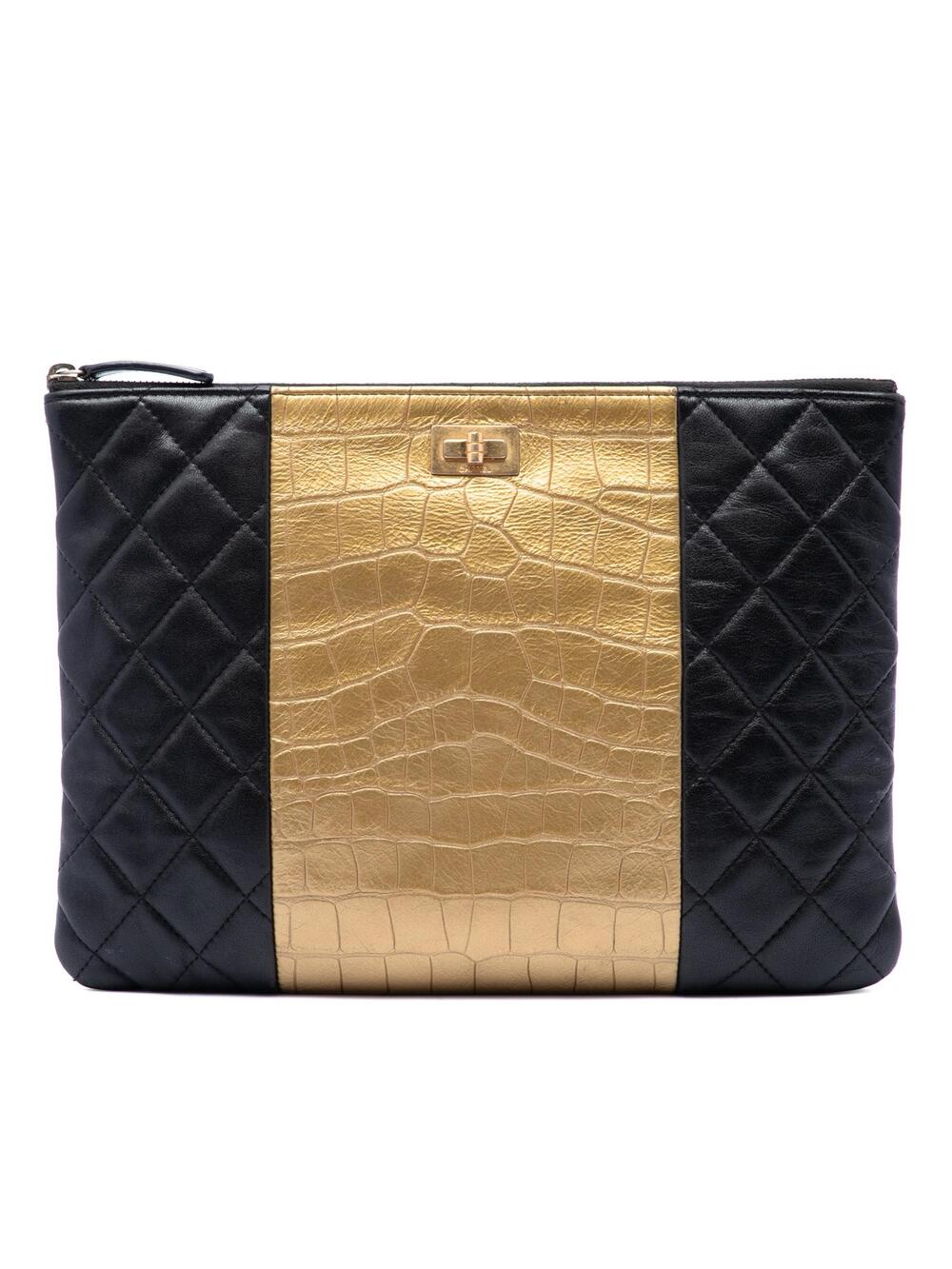 Chanel Quilted Lambskin And Crocodile #320068C10B